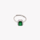 S925 adjustable ring rectangular green GB