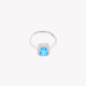 S925 adjustable ring rectangular blue GB