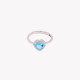 S925 adjustable ring heart blue GB