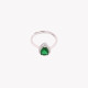 Anello regolabile S925 ovale verdi GB