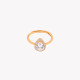 S925 adjustable ring oval transparent GB