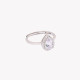 S925 adjustable ring oval transparent GB