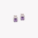 S925 earrings rectangular lilac GB