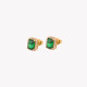 Boucles d&#039;oreilles S925 rectangulaire vert GB