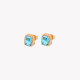 Boucles d&#039;oreilles S925 rectangulaire bleu GB