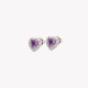 S925 earrings hearts lilac GB