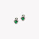 S925 earrings hearts green GB