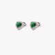 Boucles d&#039;oreilles S925 coeurs vert GB