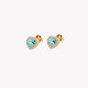 Boucles d&#039;oreilles S925 coeurs bleu GB