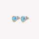S925 earrings hearts blue GB