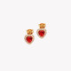 S925 earrings hearts red GB