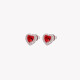 Brincos S925 corações vermelhos GB