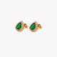 Boucles d&#039;oreilles S925 ovale vert GB