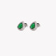 Boucles d&#039;oreilles S925 ovale vert GB