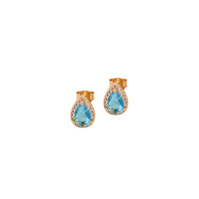 Boucles d\'oreilles S925 ovale bleu GB