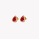S925 earrings ovals red GB