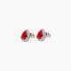 Boucles d&#039;oreilles S925 ovale rouge GB