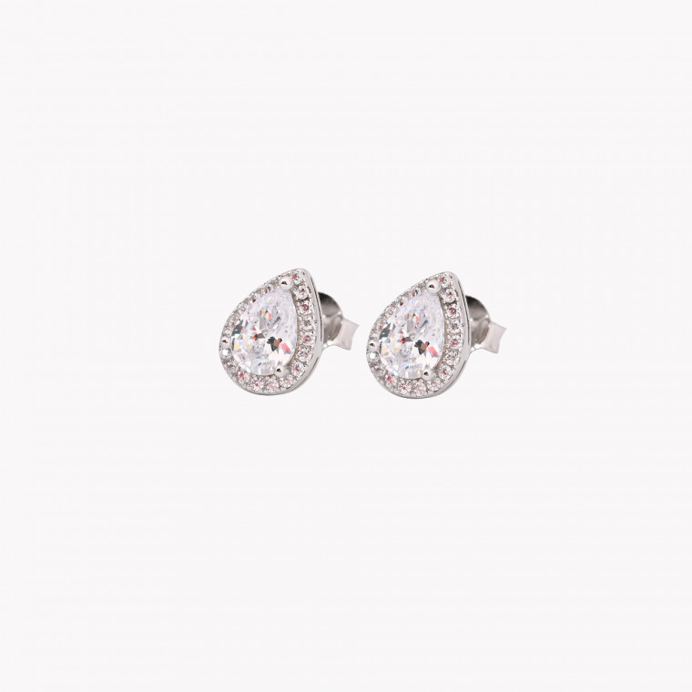 S925 earrings ovals transparents GB