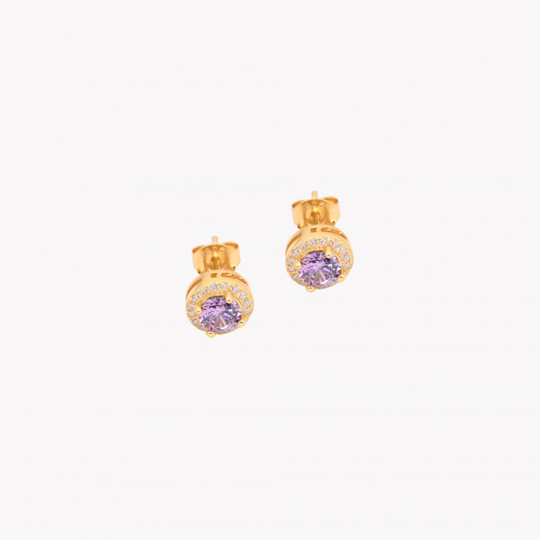 S925 earrings ovals lilac GB