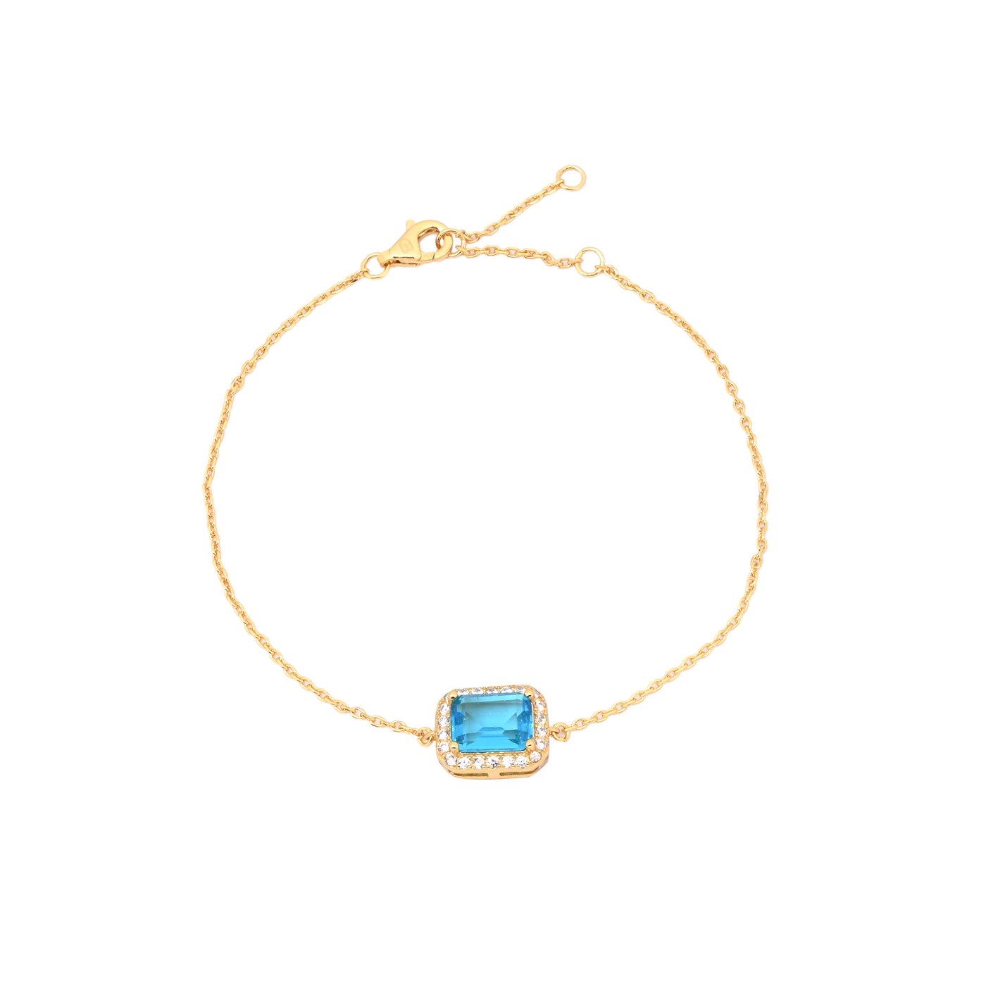 Pulsera S925 rectangular azul GB