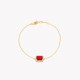 Bracelet S925 rectangulaire rouge GB