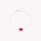 Bracelet S925 rectangulaire rouge GB