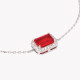 S925 bracelet rectangular red GB