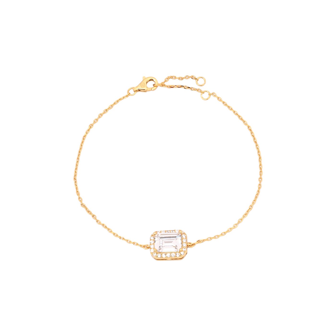 Bracelet S925 rectangulaire transparent GB