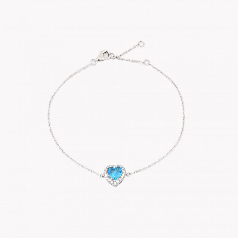 Bracelet S925 coeur bleu GB