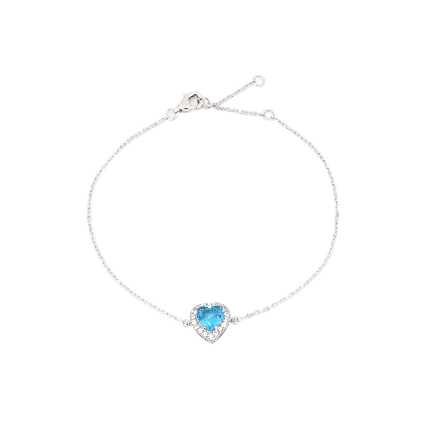 Pulsera S925 corazón azul GB