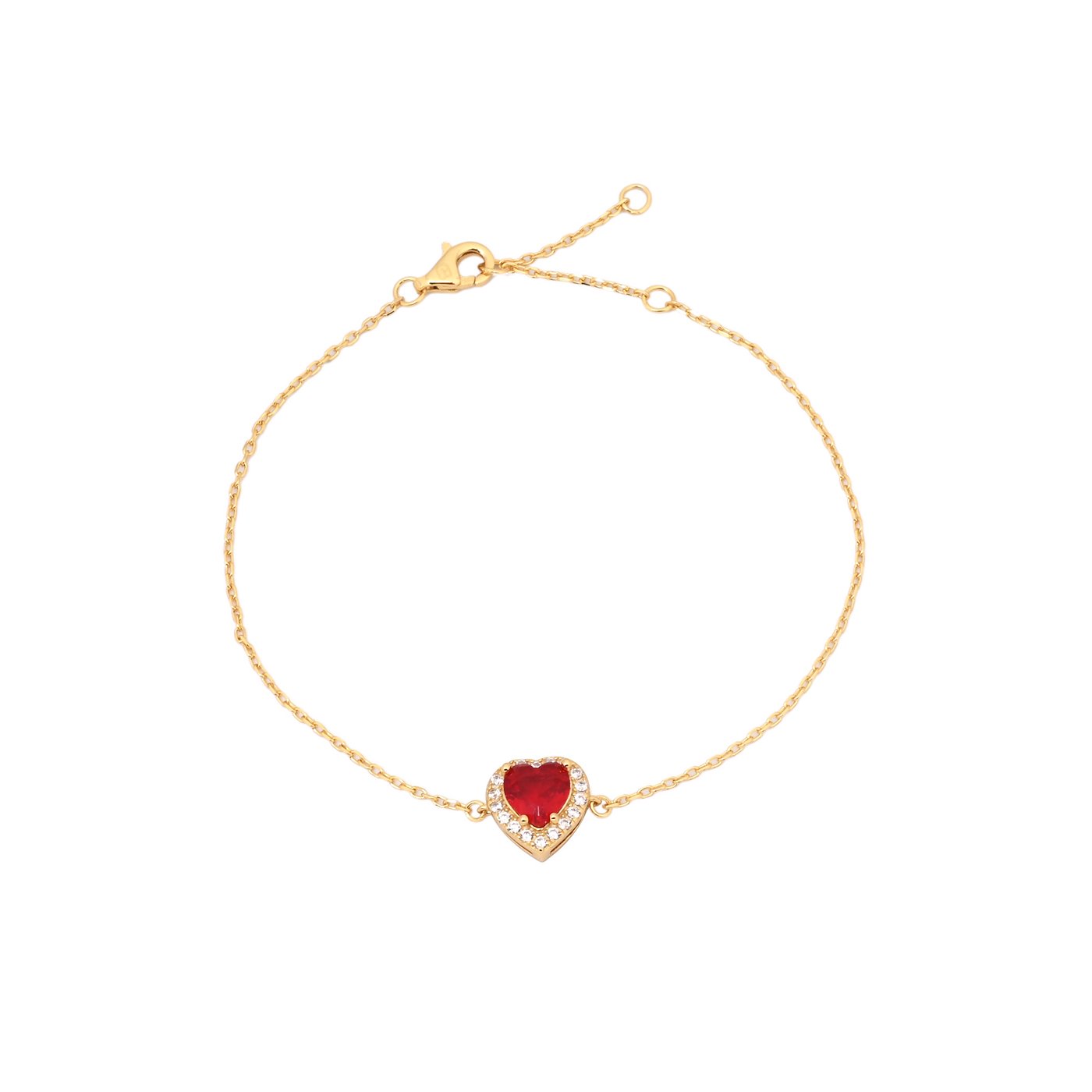 S925 bracelet heart red GB