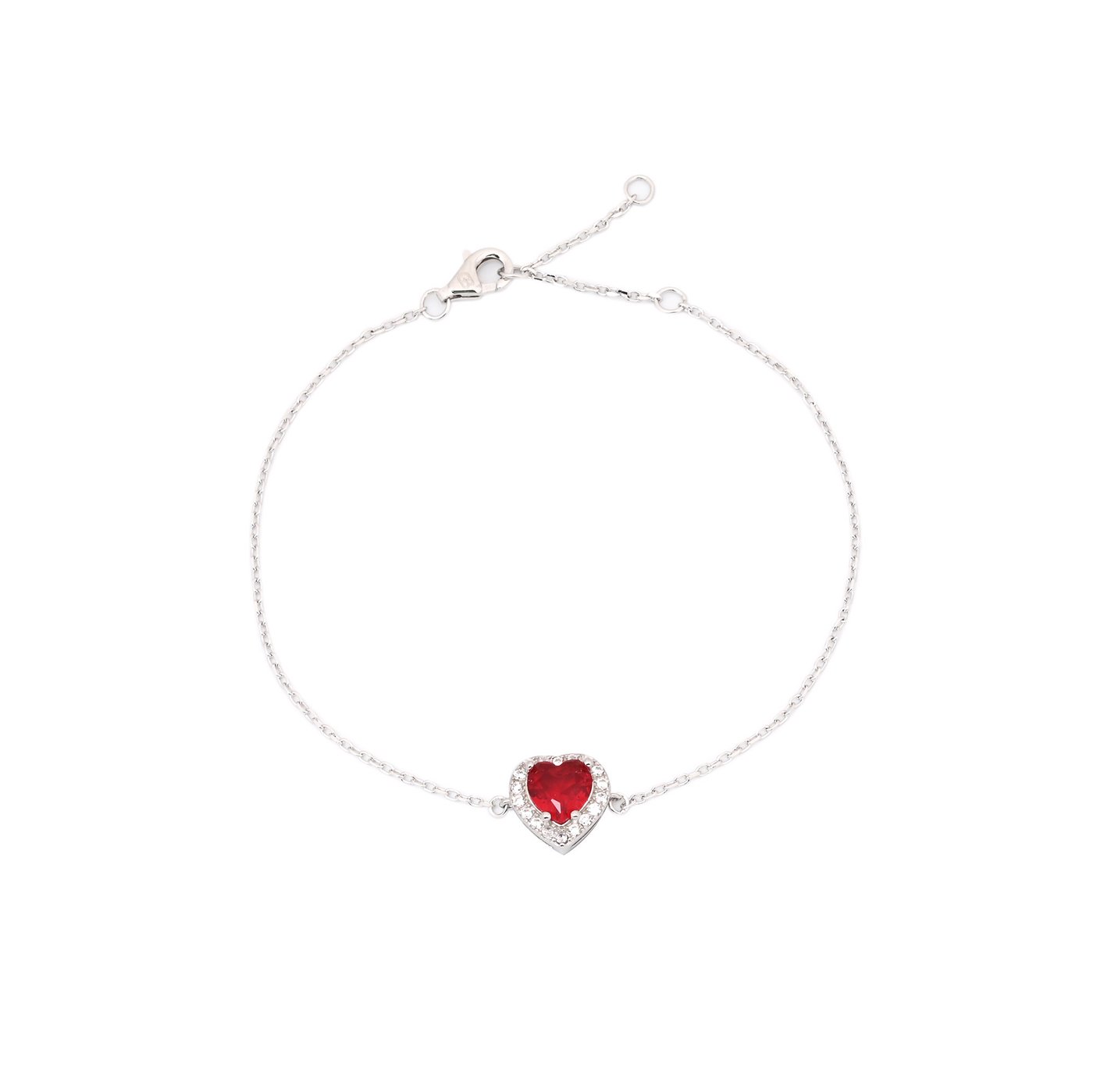 Pulsera S925 corazón rojo GB