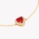 Bracelet S925 coeur rouge GB