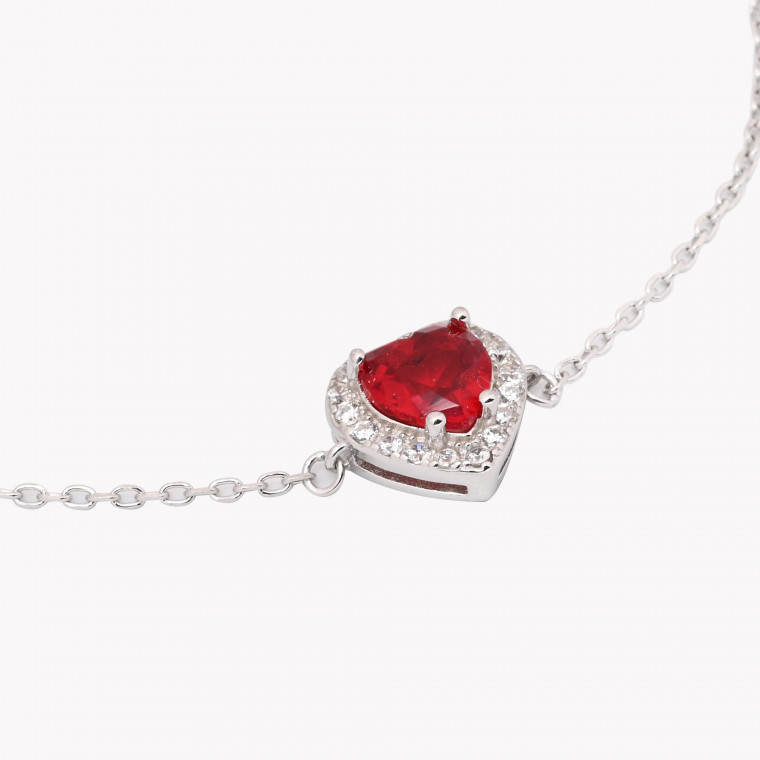 Bracelet S925 coeur rouge GB