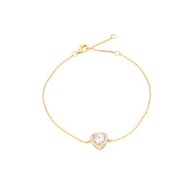 S925 bracelet heart transparent GB