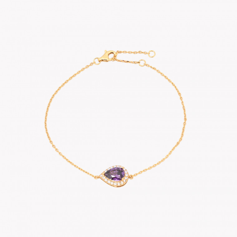 S925 bracelet oval lilac GB
