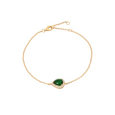 Pulsera S925 oval verde GB