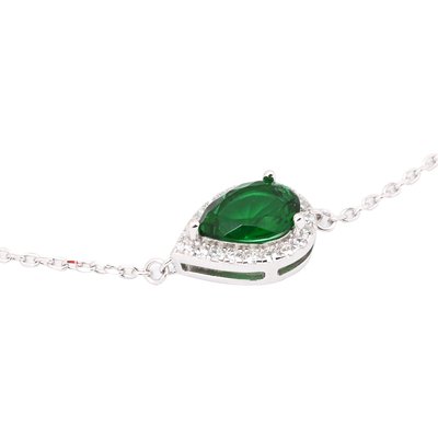 Pulseira S925 oval verde GB