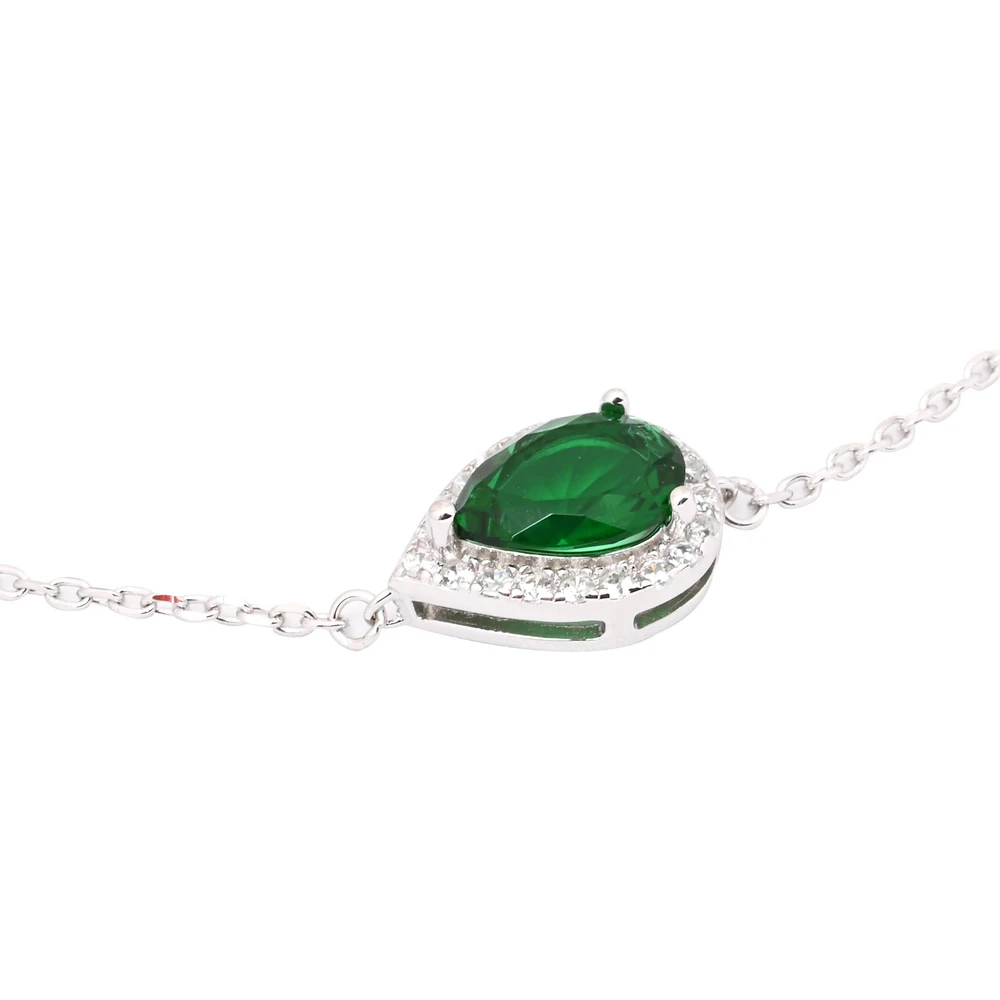 Bracciale S925 ovale verdi GB
