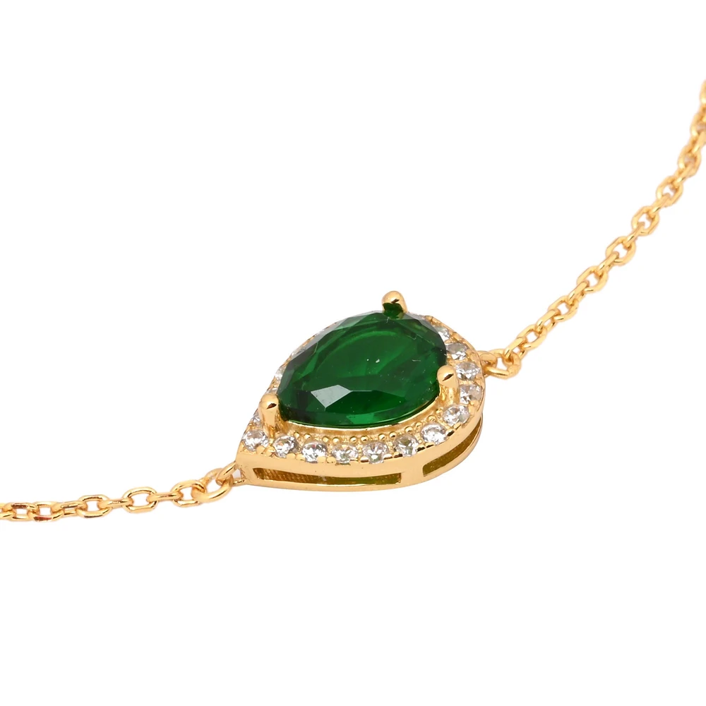 Bracciale S925 ovale verdi GB