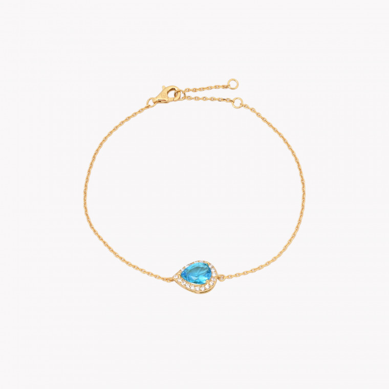 S925 bracelet oval blue GB