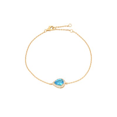 Pulsera S925 oval azul GB