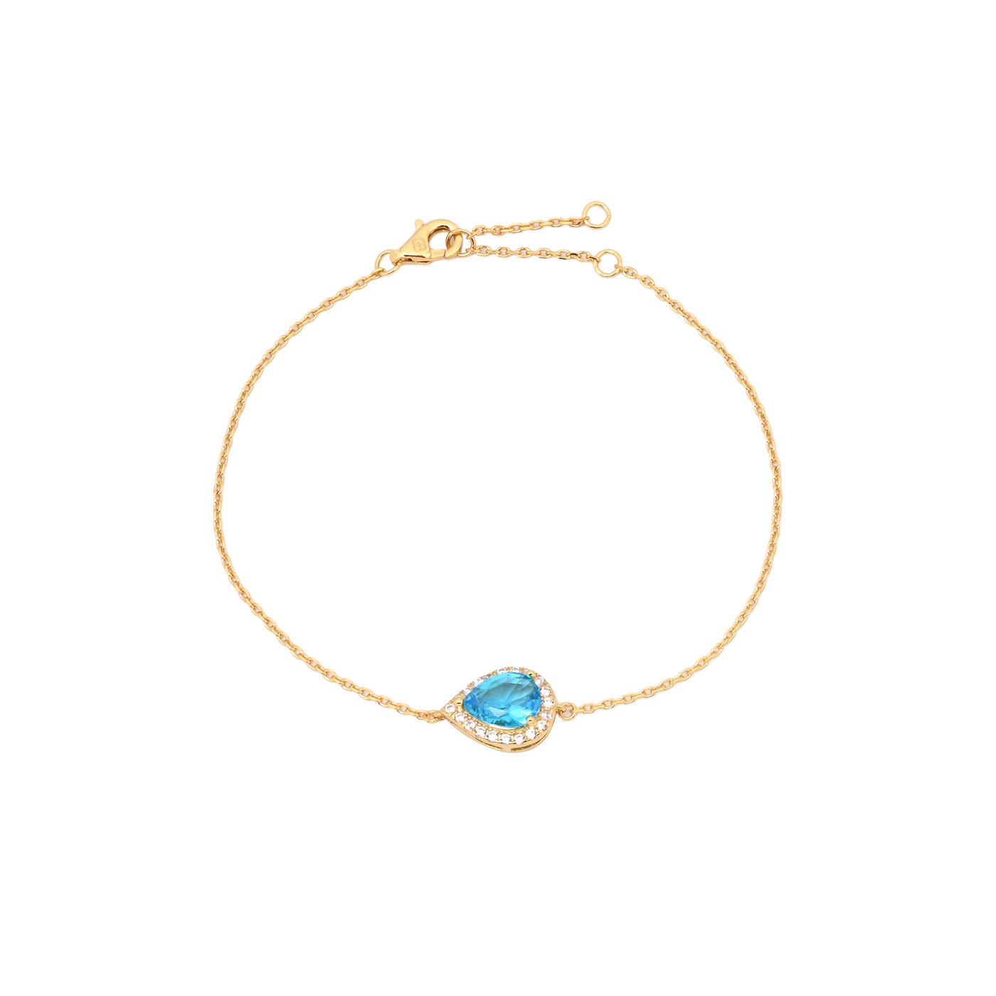 Pulsera S925 oval azul GB