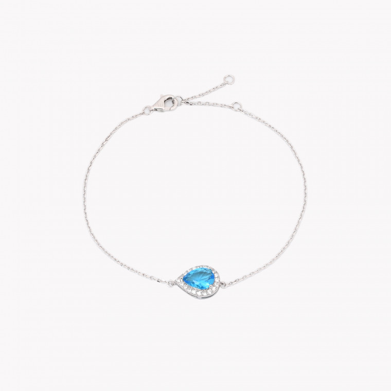 Bracelet S925 ovale bleu GB