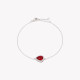 Bracelet S925 ovale rouge GB