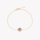 S925 bracelet round lilac GB