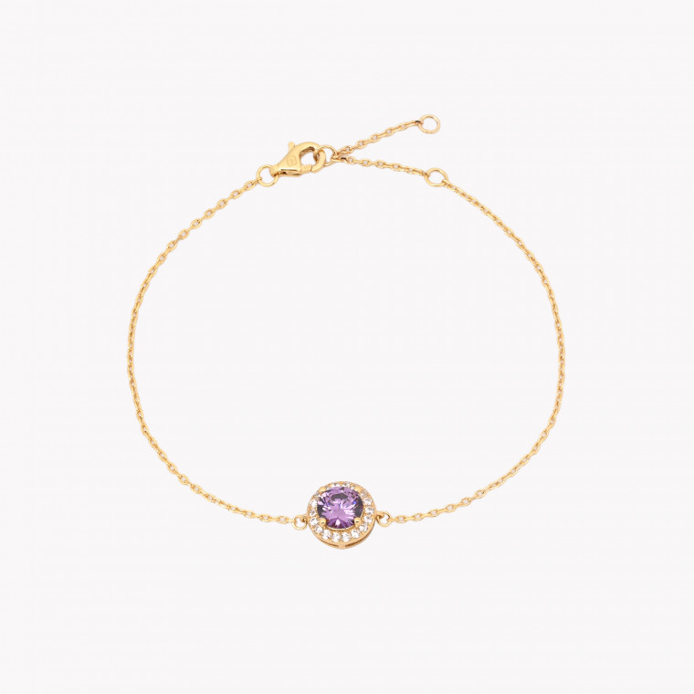 S925 bracelet round lilac GB