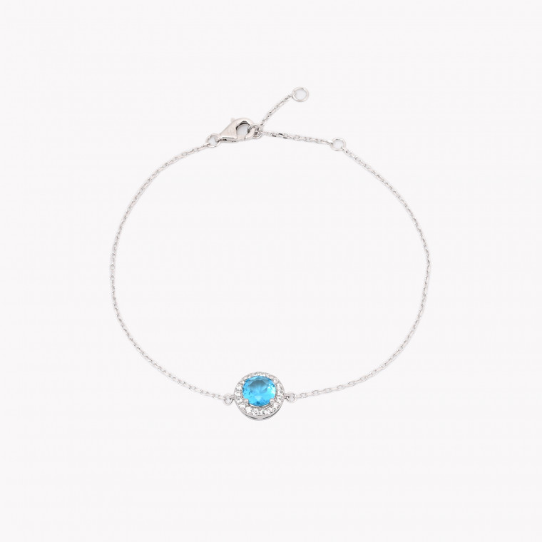 S925 bracelet round blue GB