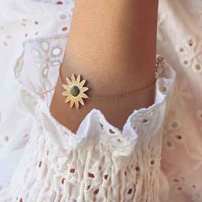 Pulsera en acero flor grande GB