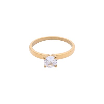 Bague acier solitaire petit GB